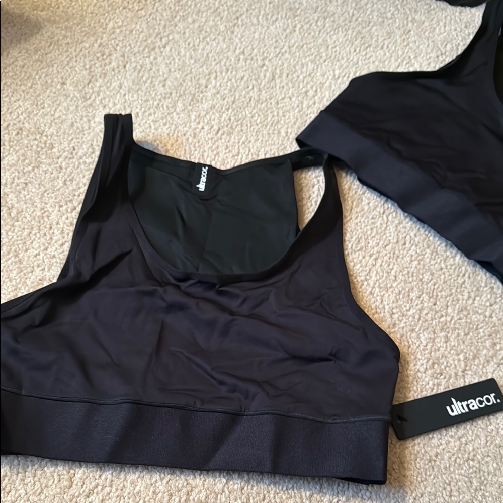 Ultracor Black Sports Bra black NWT Multiple sizes - Picture 2 of 5